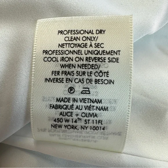 Alice + Olivia Chloe White Croc-Effect Faux Leather Crop Jacket Size XL NWT - Picture 16 of 16